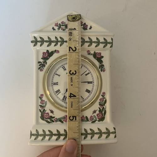 Vintage Portmeirion Botanischer Garten Kamin Schreibtisch Regal Uhr 6" England Schmetterlinge - Bild 7 von 7