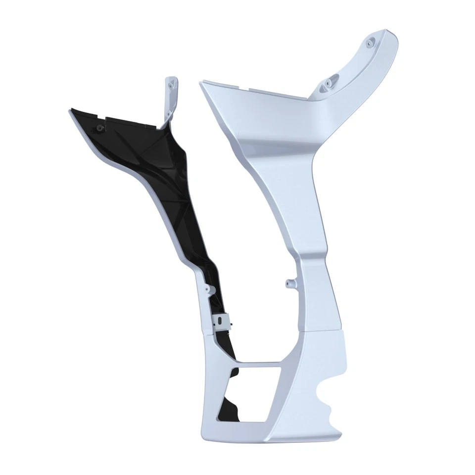 Kit de alerón carenado metálico plateado Advanblack Atlas para Harley Road Glide FLTRX Foto 3 de 4