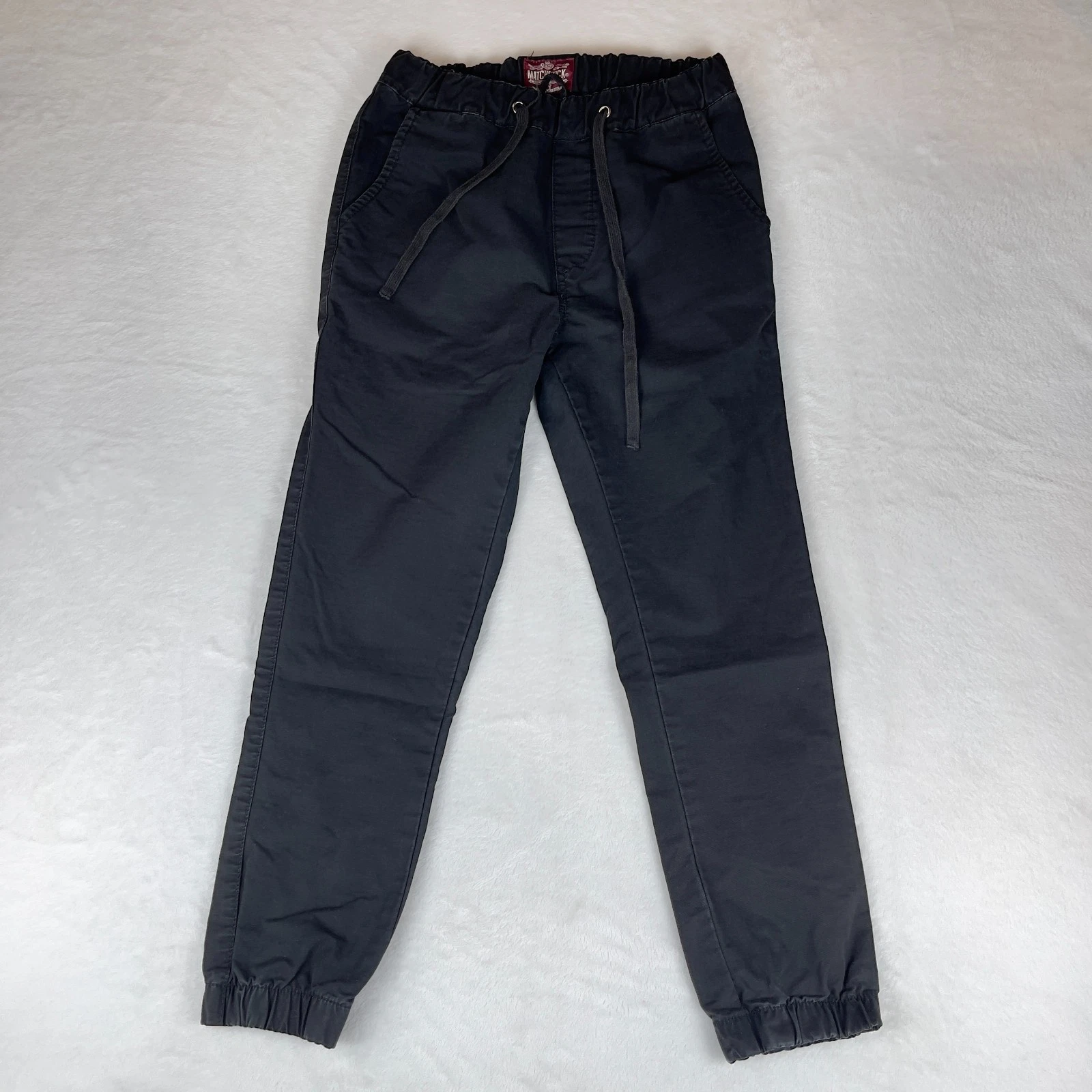 Match Stick Jogger Pants Mens Black Comfort Mid Rise Activewear Gym Training