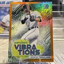 2022 Bowman Virtuosic Vibrations Orange Refractor1/25 Spencer Torkelson Tigers …