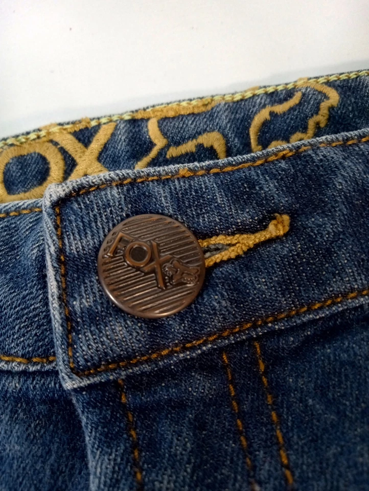 Fox Racing Denim size 9 (waist 29) low Rise Jean Shorts Women's Style #50592 - Image 2 of 4