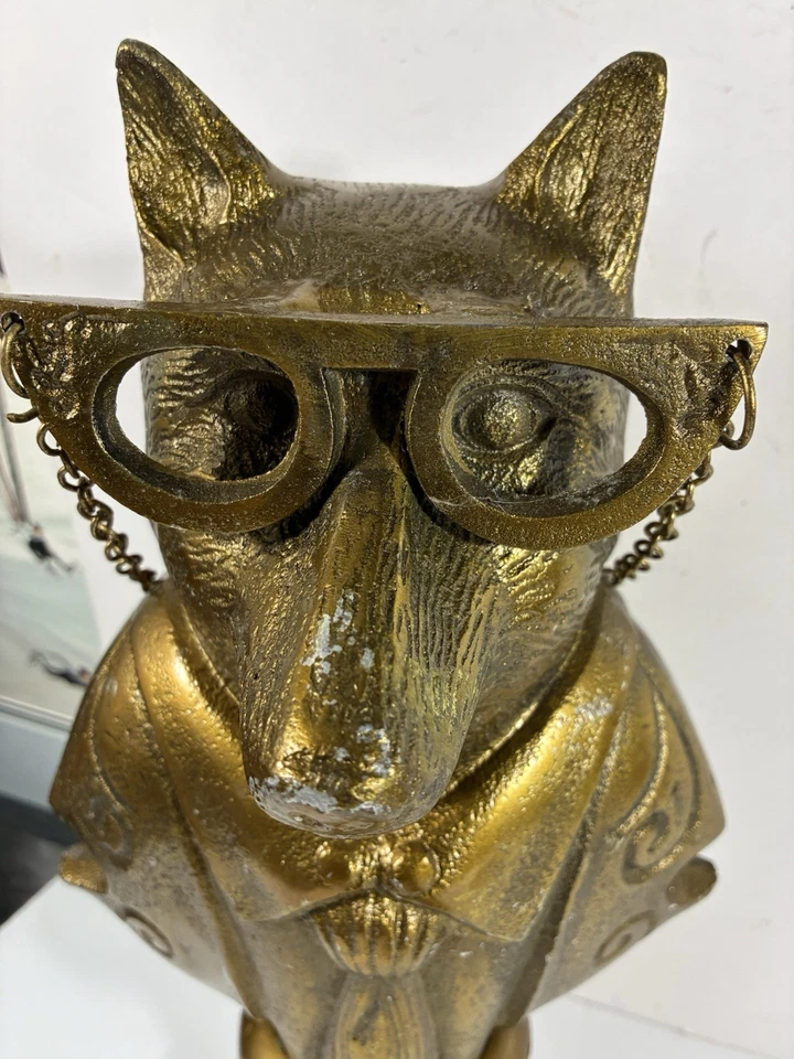 14" ELOISE THE FOX Bust CAST ALUMINUM Elegant NEW Accent Decor 75671.00 - Image 3 of 4