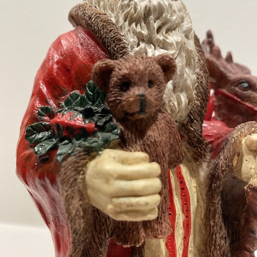 2 statuine Babbo Natale vintage vecchio mondo - decorazione natalizia dipinte a mano - Foto 15 di 19
