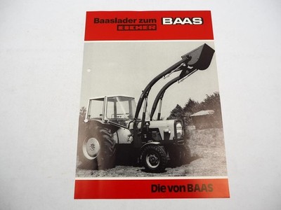 Original brochure Baas front loader Baas loader to Eicher tractor approx. 1978