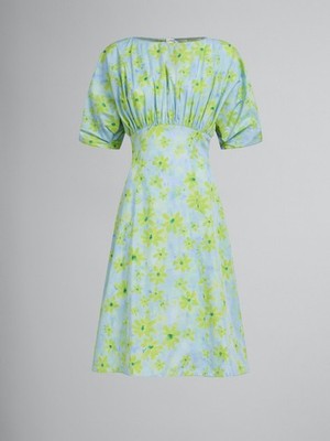 MARNI WOMEN'S AQUAMARINE FLORAL PRINT DRESS MSRP $1250 | eBay