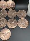 LOT OF 11 1 oz .999 Fine Copper Velociraptor Rounds BU Bullion USA Eagle Lot — photo 10