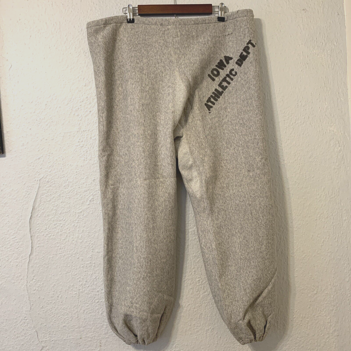 Vtg 60s Champion XL Reverse Weave Sweatpants USA Gusset Iowa Vtg 60s Champion XL Reverse Weave Sweatpants USA Gusset Iowa