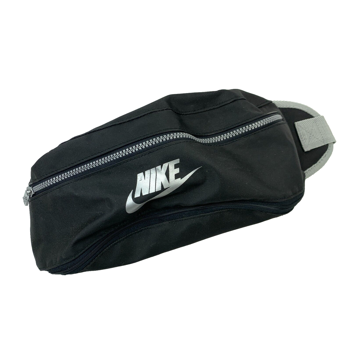 Vintage 90s Nike Black Silver Gray Expandable Fanny Pack Vintage 90s Nike Black Silver Gray Expandable Fanny Pack