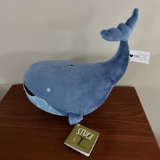 Kohl's Cares Whale from "Stuck" Book 14" Long Plush Stuffed Blue/White New