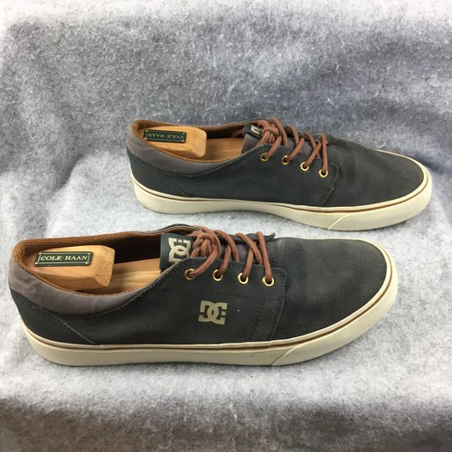 DC Canvas Skating Low Top Shoes, Men's 12 (Ocean Blue/Burnt Orange Laces) - Picture 3 of 8