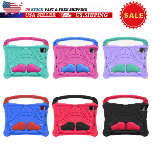 For iPad Pro 11" 2024 Air 11"/10.9"/10.2" Portable Handle Stand Silicone Case