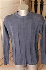Nice Sweater Ribbed Cotton Linen Blue Oil Man Timberland Size M Mint