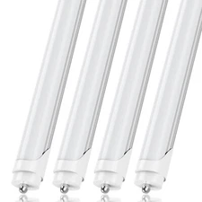 T8 8FT LED Shop Light Bulbs Single Pin FA8 45W 72W LED Tube Lights Frosted 6500K