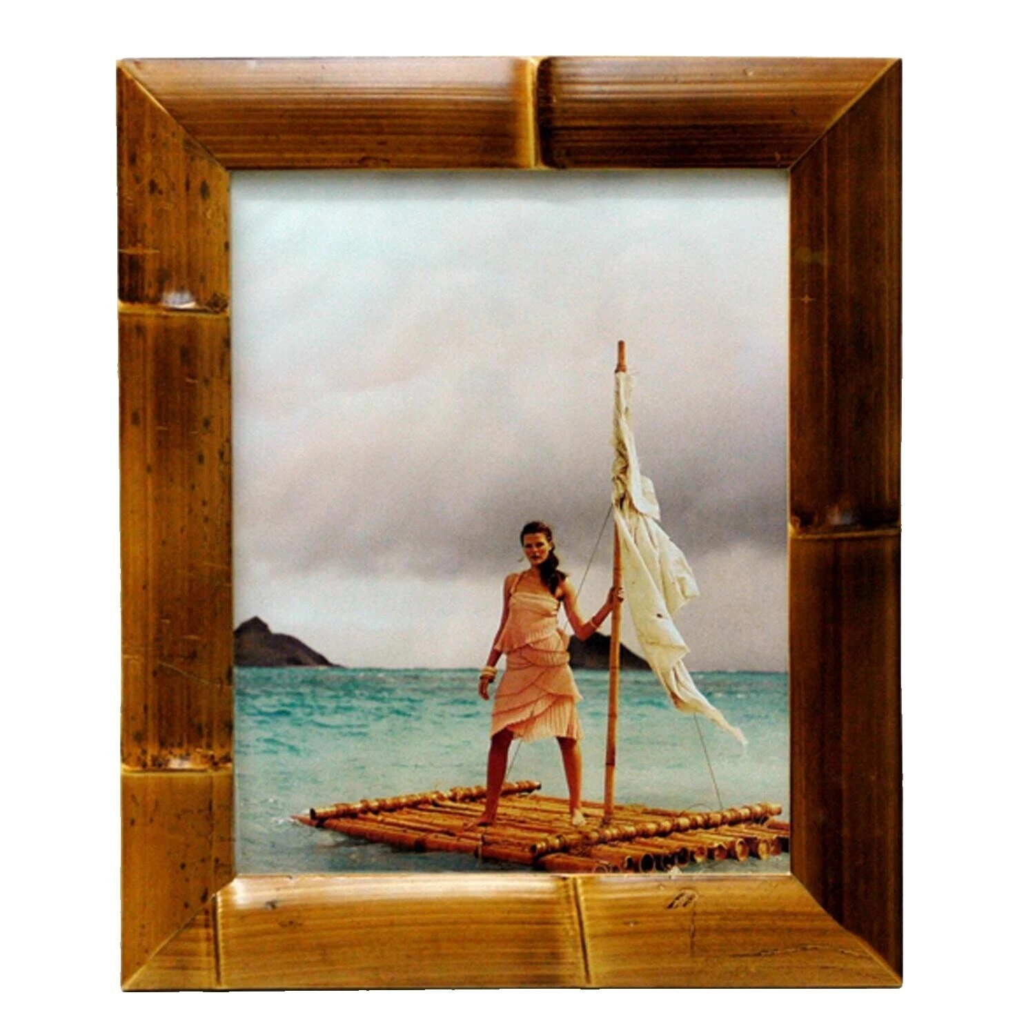 Marcos para fotos marrón de bambú