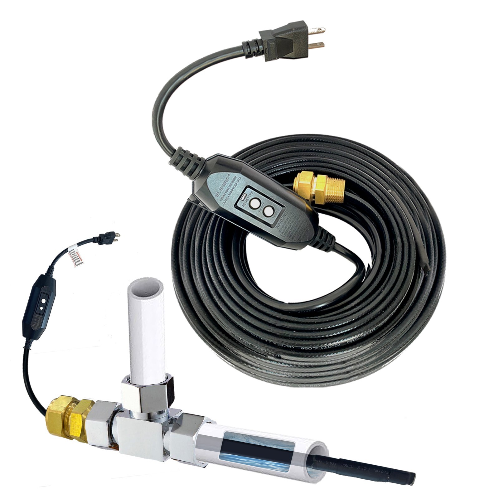 MAXKOSKO in Line Heating Cable Prevents Water Supply from Freezing 120V