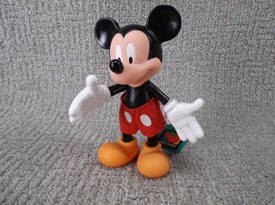 Vintage Disney Mickey Mouse Figure Vinyl Toy Moving Arms