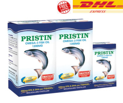 PRISTIN Omega 3 Fish Oil 1200mg 330s (2 x 150s + 30s) FREE EXPRESS SHIPPING