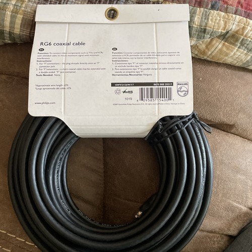 Philips SWV2156W/17 RG6 Coaxial Cable (50 feet, Black) - Picture 2 of 2