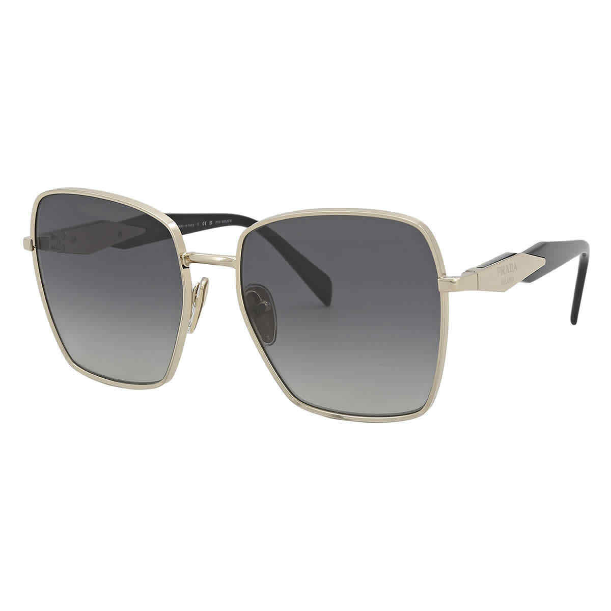 Prada Polarized Grey Gradient Square Ladies Sunglasses PR Prada Polarized Grey Gradient Square Ladies Sunglasses PR