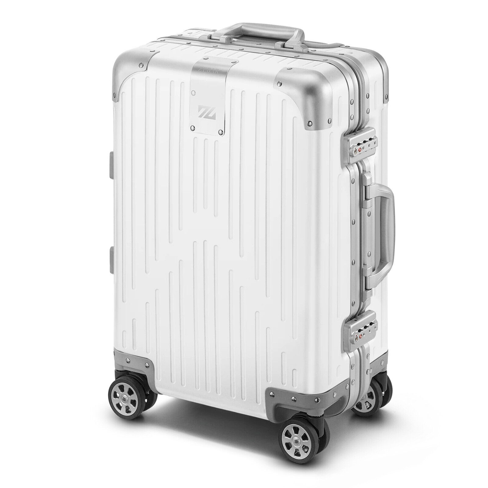 ZEBAR HYBRID CABIN WHITE Alu 55x40x23 Travel Suitcase, Reisekoffer Koffer