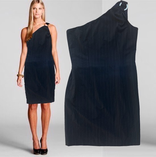 michael kors one shoulder dress Michael Kors Collection Draped One-Shoulder Jersey Midi Dress, Espresso, Women's, 6, Casual & Work Dresses Jersey Dresses