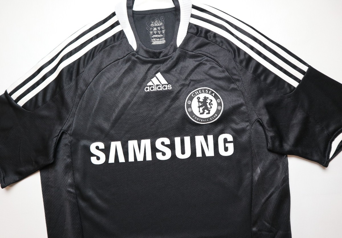 CHELSEA 2008/2009 AWAY FOOTBALL KIT SHIRT SOCCER JERSEY BLACK