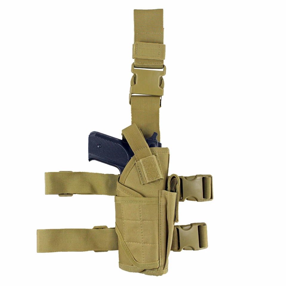 Adjustable Tactical Pistol Gun Drop Leg Thigh Holster Mag Pouch Right Hand - Image 4 of 4