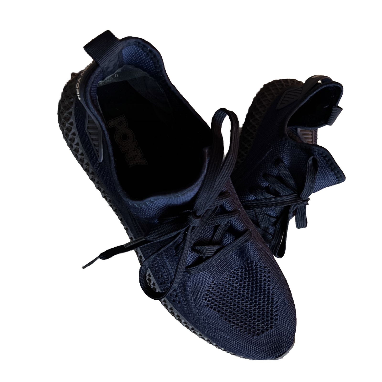 PONY scarpe da uomo 11 5 nuove sneaker slip on blu navy