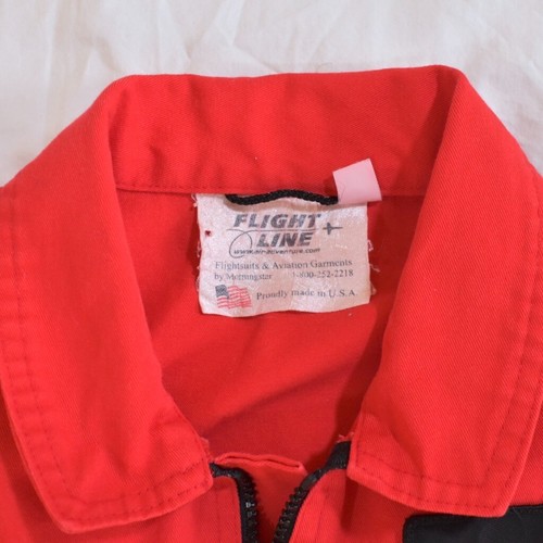 Flight Line by Morningstar Women's Red Flightsuit Size L (8-10) MADE IN USA - Picture 15 of 21