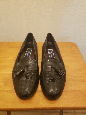 Bragano Italian Black Leather Loafers Shoes Tassels 10.5 Bragano mens black leather - Gem main image 2