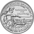 2021 P Washington Crossing Delaware NP Quarter.  Uncirculated From US Mint roll.