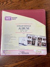 NEW Westrim Crafts Scrapbook Strap Hinge Photo Album Burgundy Cloth 12  X 12  