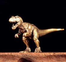Brass Tyrannosaurus Dinosaur Figurine Small Animal Statue Home Decoration Toy