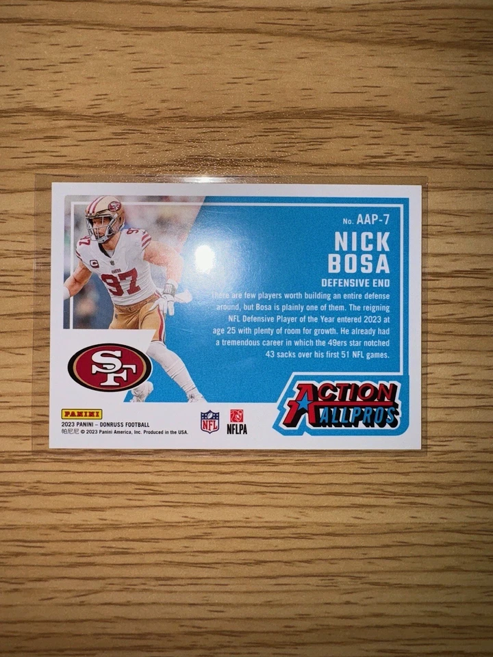 2023 Donruss Nick Bosa Action All Pros #AAP-7 San Francisco 49ers - Image 4 of 4