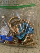 Assorted Discarded Or Broken Jewelry For Use By Crafter  1 Lb Bright And Shiny