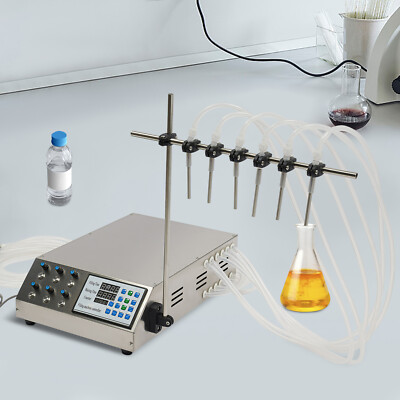 GZL-80 Automatic Digital Control Liquid Filling Machine Filler 3-5000ml 6 Heads.