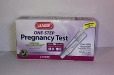 Leader One Step Pregnancy Test 2 Tests Exp 11/20
