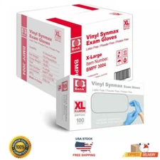 Basic Blue Vinyl Synmax Exam Gloves  S/M/L/XL-SIZE 
