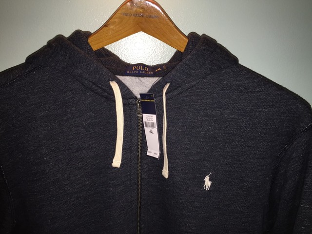 blue polo hoodie