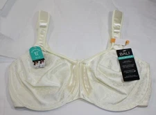 NWT BALI MINIMIZER bra satin tracings comfort U padded straps DF3562 p37 VANILLA