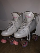 Chicago Classic Rink Roller Skates Girls/Womens Size 4 CRS400 White Pink
