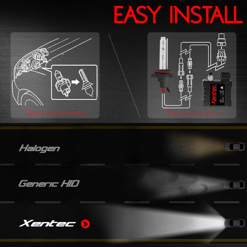 XENTEC Xenon Light HID Kit Slim H1 H3 H4 H7 H10 H11 H13 9004 9005 9006 9007 880 - Image 4 of 4