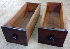 2 vintage Singer treadle sewing machine drawers  12 1/2"x 4 1/4" x 3 3/4" NICE