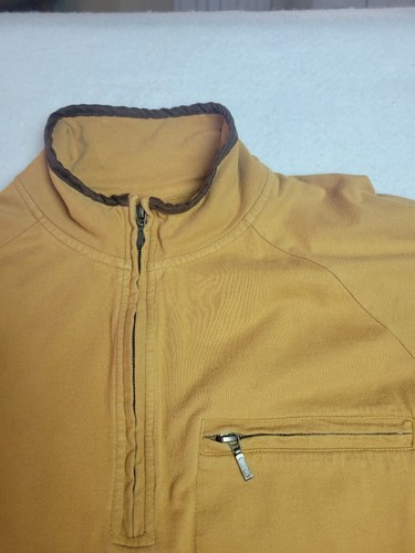 Cabelas Jacke Herren XL gelb Quarter Zip Fleecepullover Sweater ohne Kapuze Mock - Bild 4 von 9