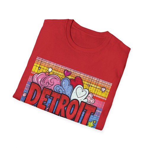 Detroit Love Graphic T-Shirt, Casual Summer Tee, Gift for Detroit Lovers, - Picture 21 of 21