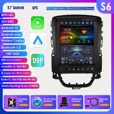 9.7'' Für Opel Astra J Buick EXCELLE Verano Android 13 Autoradio GPS CarPlay BT5