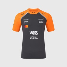 Official 2025 McLaren F1 Team T-Shirt - Size L - Gray/Orange