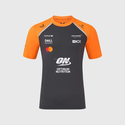 Official 2025 McLaren F1 Team T-Shirt - Size M - Gray/Orange