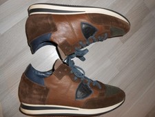 Top ! Luxus Herren Sneaker NP. 279€ PHILIPPE MODEL Mod. Tropez Gr. 43 / 9 braun