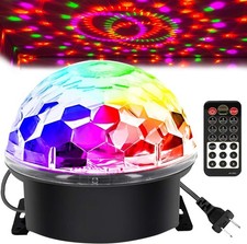memzuoix Disco Ball Dj Strobe Light with 6 Colors Sound Activated Big-Size Ma